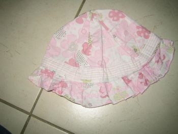 chapeau bob fille fleurs rose taille 45