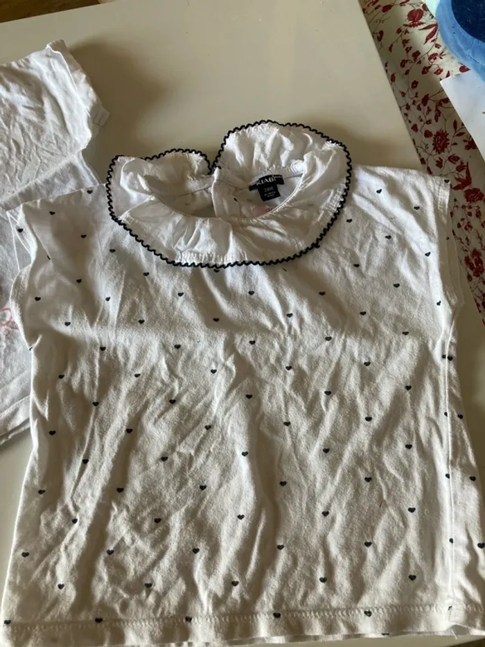 2 t-shirt blanc 24mois - photo numéro 2