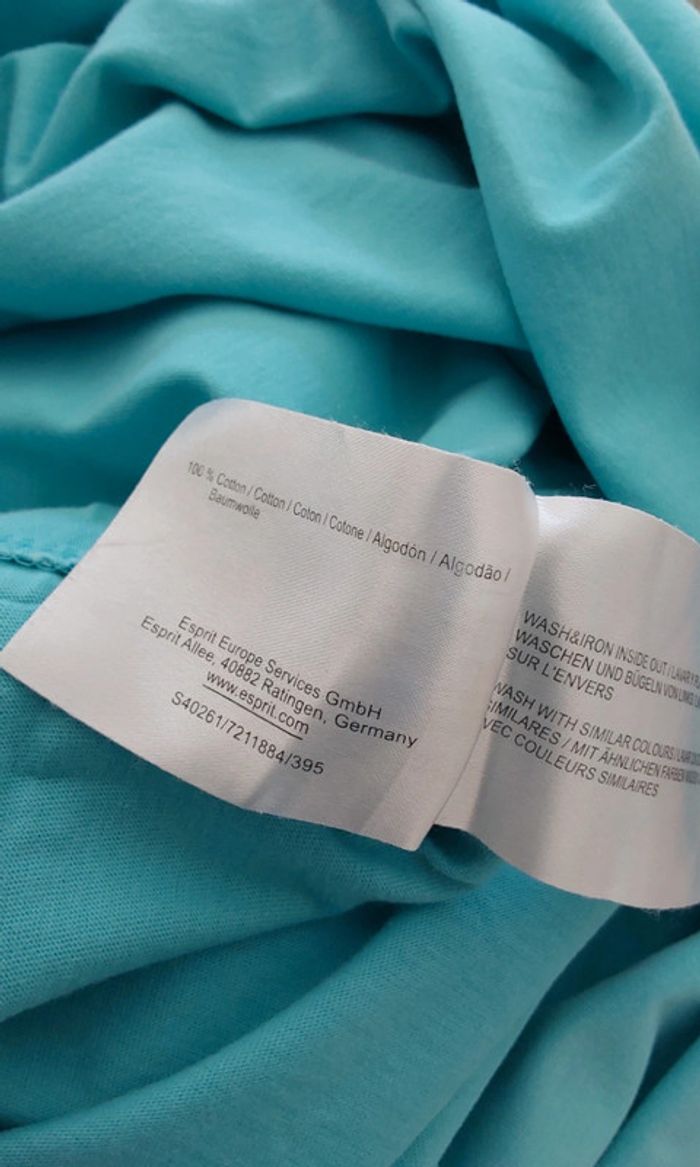 Robe bustier turquoise bretelles amovibles T 36 Edc Esprit - photo numéro 10