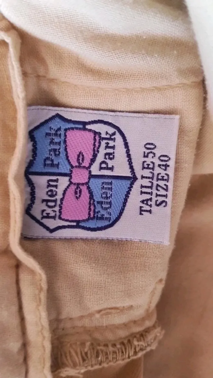 Pantalon  vintage  beige Eden park - photo numéro 6