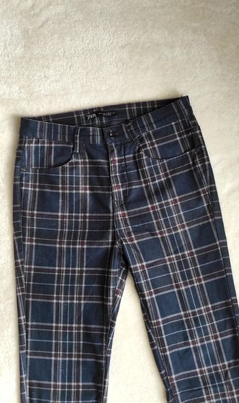 Jean vintage Zara à carreaux marine 38