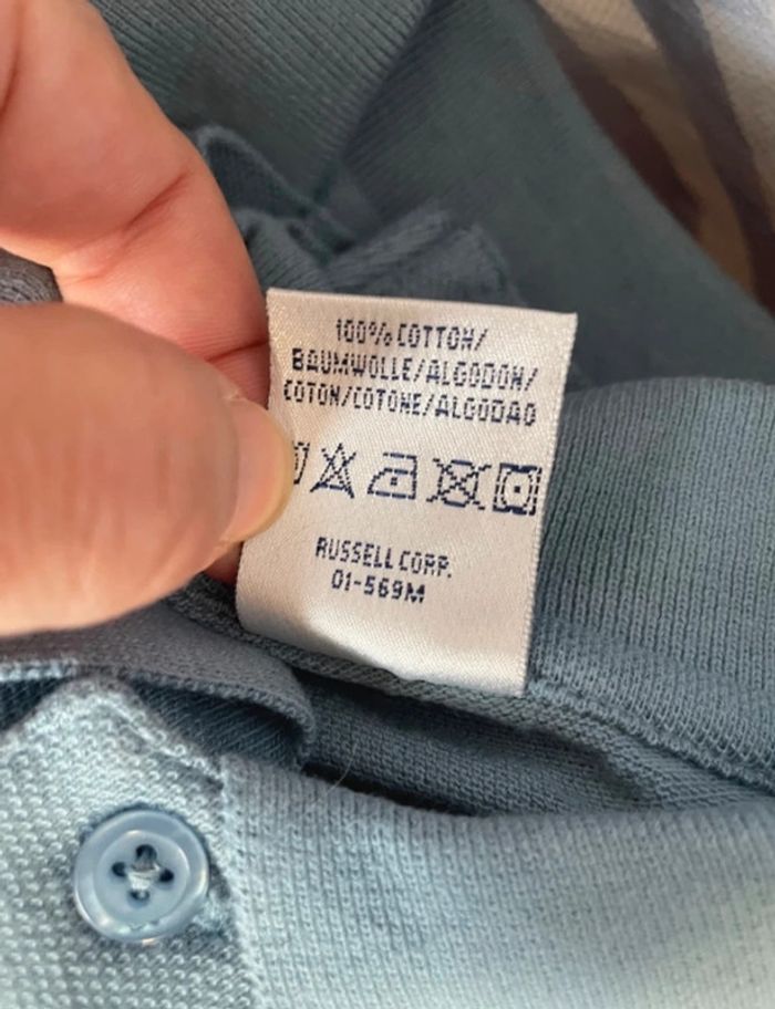 2 polos bleu et crème neuf taille S - photo numéro 6