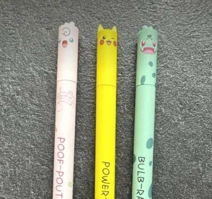 Stylos effaçables pokémon style legami
