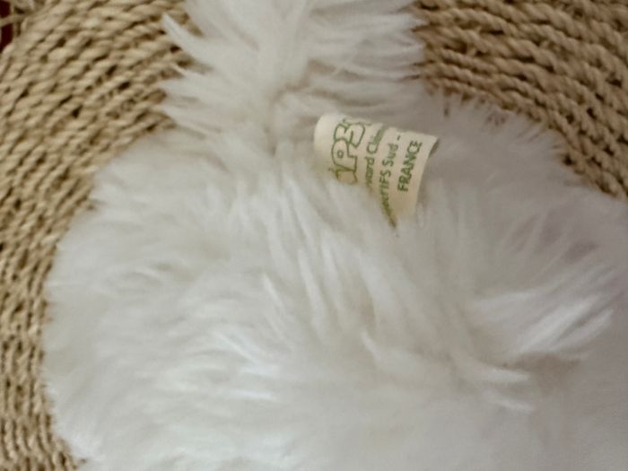 doudou vintage chat blanc boule de laine musical gipsy - photo numéro 3