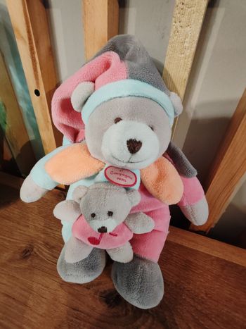 Ours doudou et compagnie rose et bleu