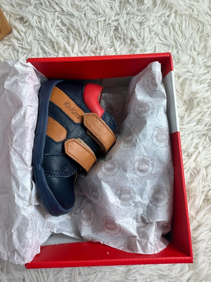 Paire de chaussures Kickers marine et camel taille 20 - photo numéro 6