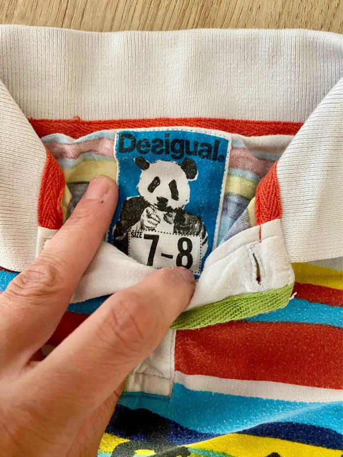 Polo manches courtes desigual 7/8 ans - photo numéro 2