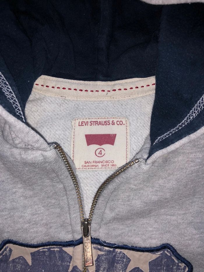 Sweat zippé à capuche LEVIS 4 ans - photo numéro 3