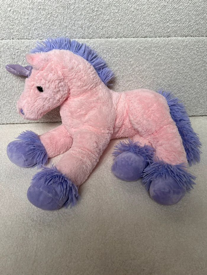 Peluche licorne rose et violet