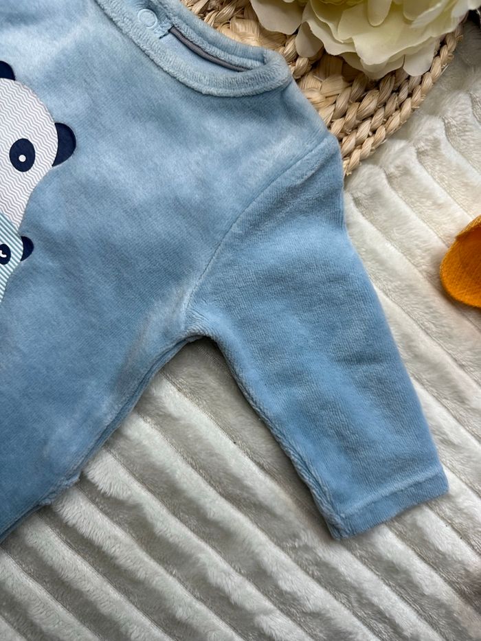 Pyjama 1 mois Obaïbi en velours - photo numéro 3