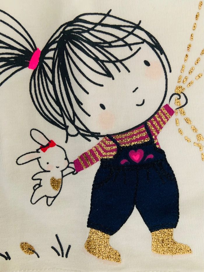 Ensemble neuf 3 pièces teeshirt jean DPAM 12M - photo numéro 5