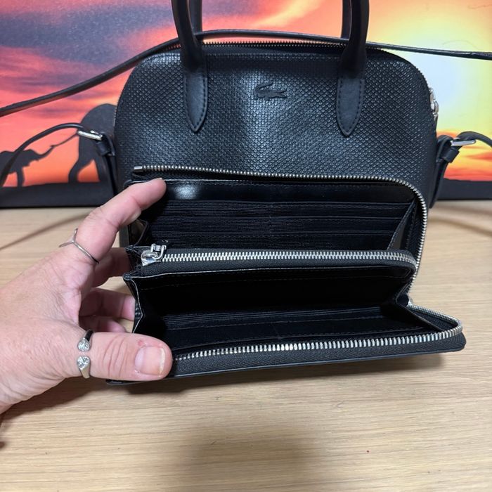 Sac +portefeuille Lacoste noir - photo numéro 6