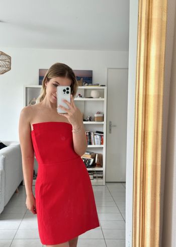 Robe bustier rouge