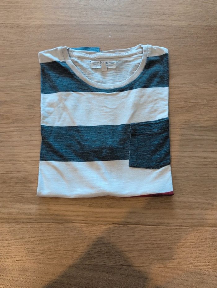 Tee shirt manches courtes a rayures