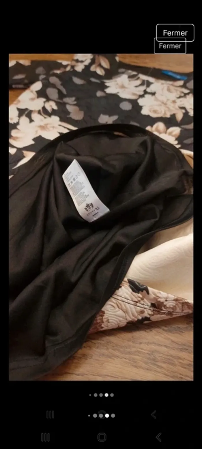 Jolie Robe Anonyme noir fleuries taille S 36 - photo numéro 14