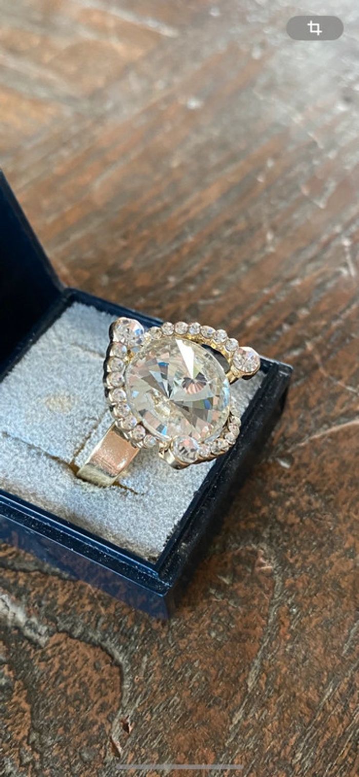 Magnifique bague réglage avec pierre et strass - photo numéro 2