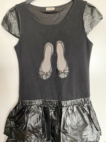 Robe noire effet cuir