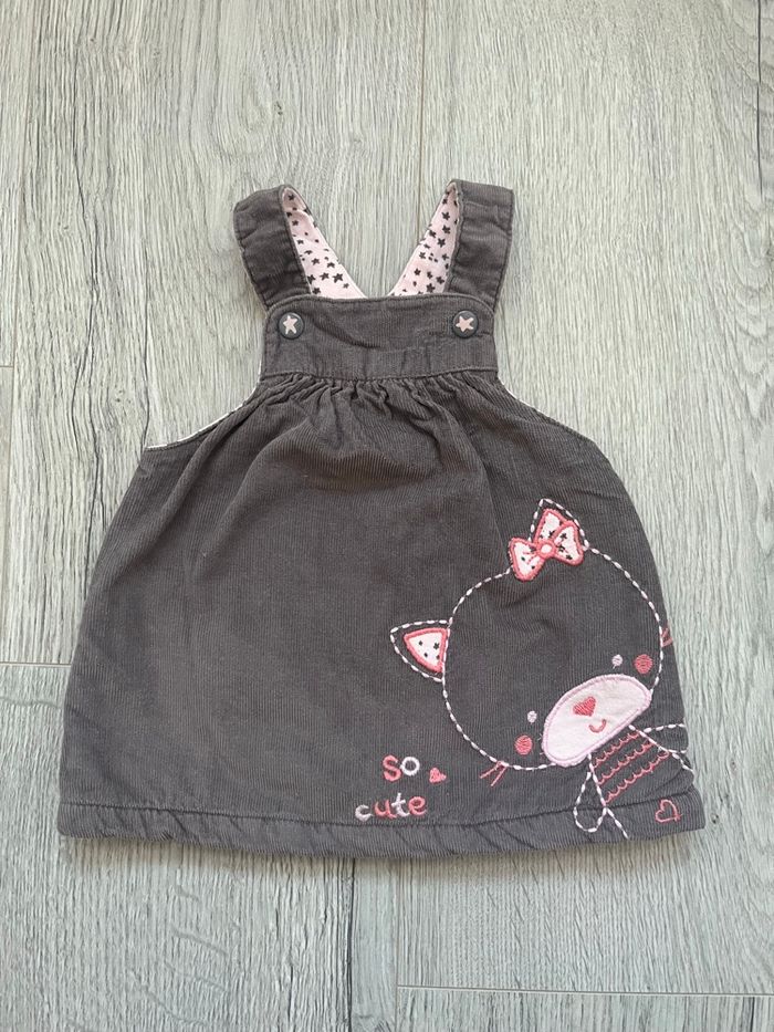 Robe Salopette velours bébé In Extenso – 3 mois