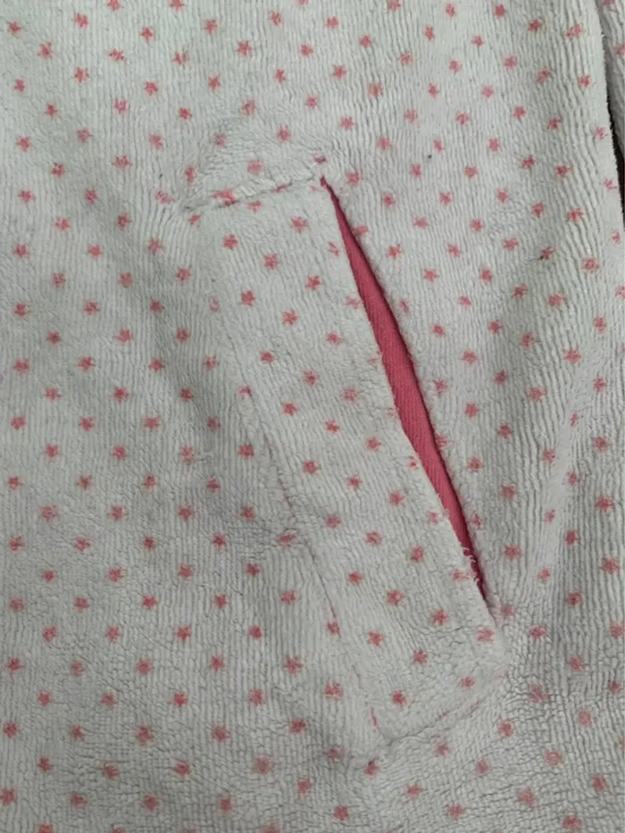 Pyjama velours rose et blanc Okaidi 8 ans - photo numéro 3