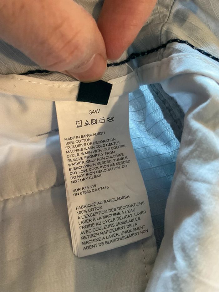 Short cargo gris clair pour homme Nautica taille W34 FR44 438 - photo numéro 10