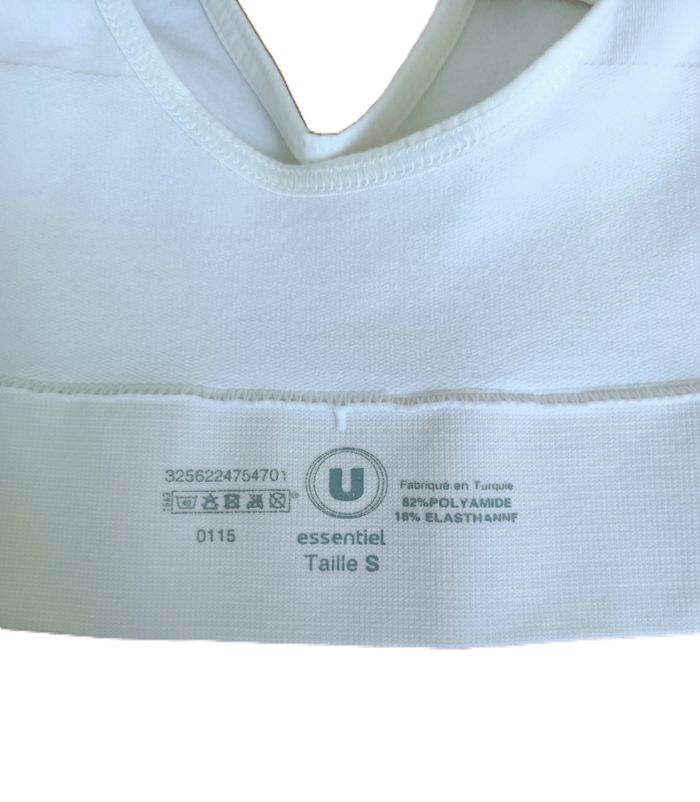 Lot de 2 Brassières noir et blanc. U essentiel. Taille S - photo numéro 5