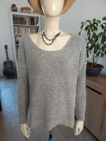 Pull gris femme Only T40