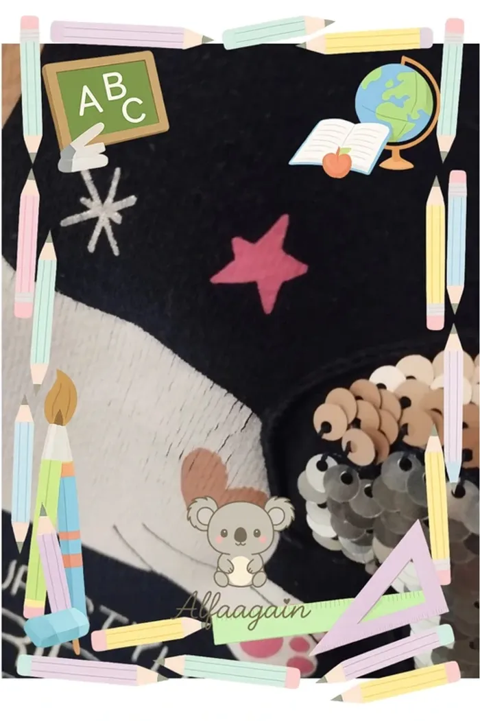 Pull Kiabi chat licorne sequins 10ans - photo numéro 4