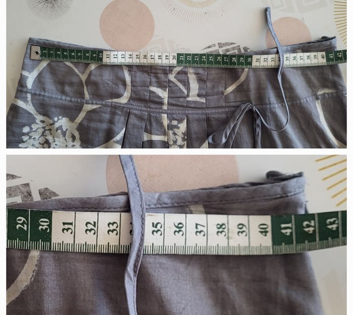 Esprit Jupe Plissée TFr38 -Gris & Crème - Impression Floral sur fond uni en TBE - photo numéro 6