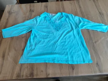 Blouse Afibel Bleue Turquoise Taille M - Parfaite pour l'été ! À saisir vite !