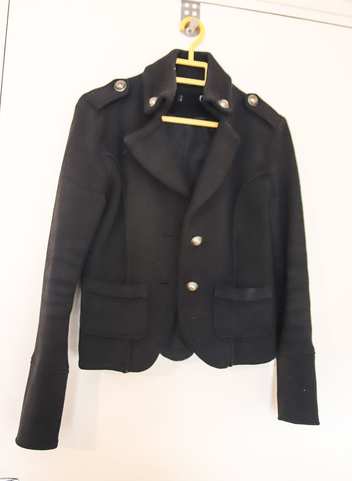 Veste officier vintage noire