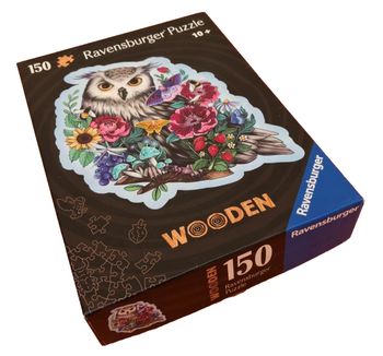 Puzzle (bois) Hibou mystérieux 150 pièces Design Lena Bantlin Ravensburger