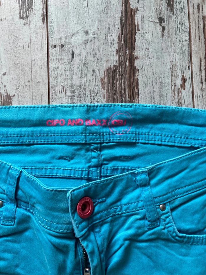 Jean bleu turquoise - photo numéro 4