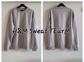H&M Sweat ML TEurM - Gris-Regular Fit-Col Rond en TBE