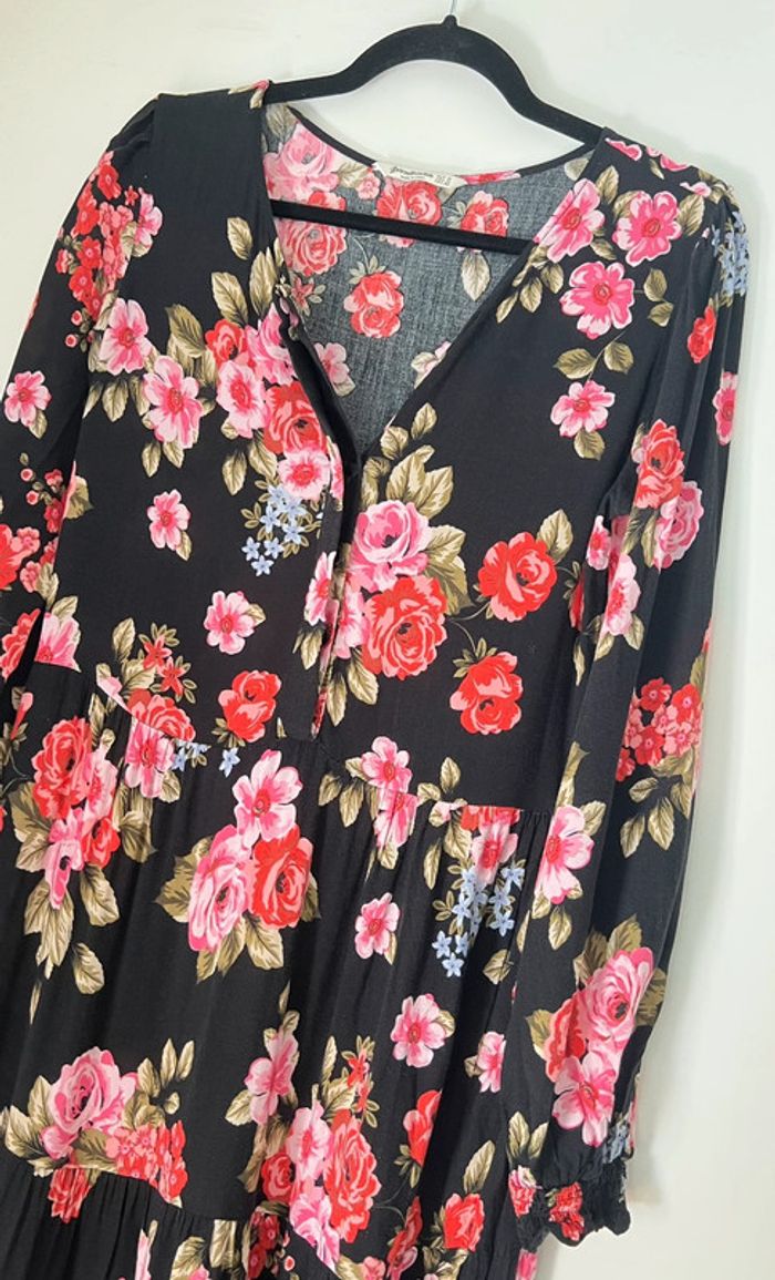 Robe longue fluide imprimée fleurs taille 36 - photo numéro 2