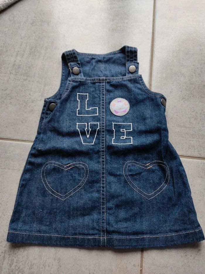 Ensemble robe salopette aristochats 12 mois - photo numéro 2