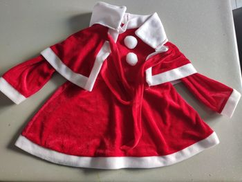Robe de Noël rouge et blanche 4 ans
