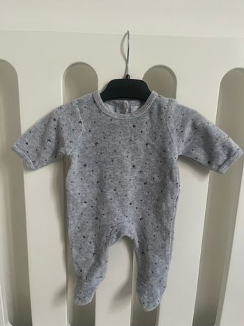Pyjama naissance vertbaudet 50 cm gris étoiles lunes