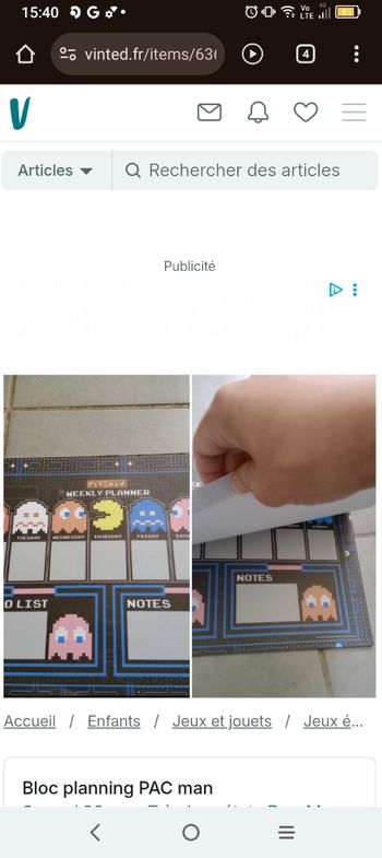 Bloc planning PAC man