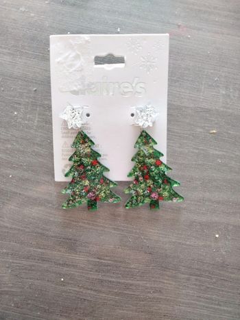 Boucles d'oreilles sapin de Noël