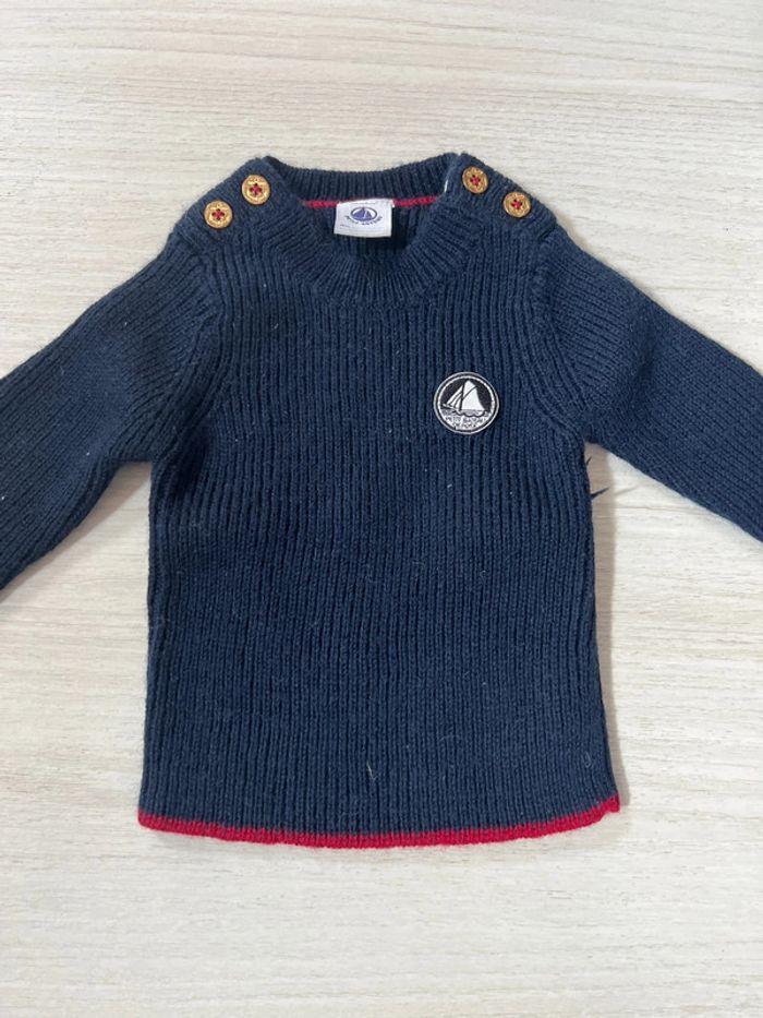 Pull marine Petit Bateau 3 mois - photo numéro 5