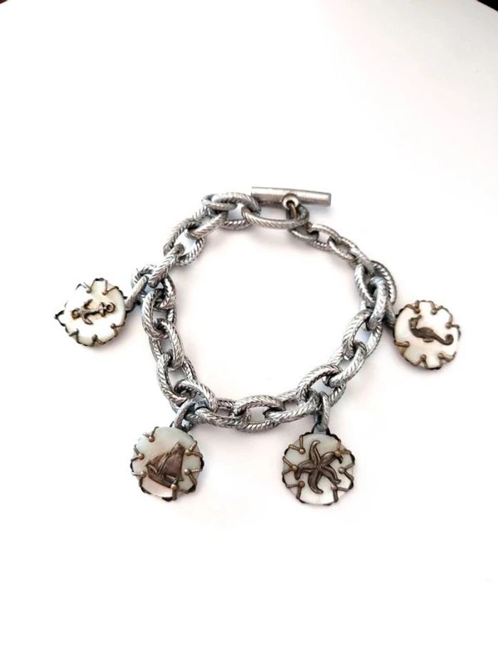 Magnifique bracelet chaîne avec breloques thème marin - photo numéro 5
