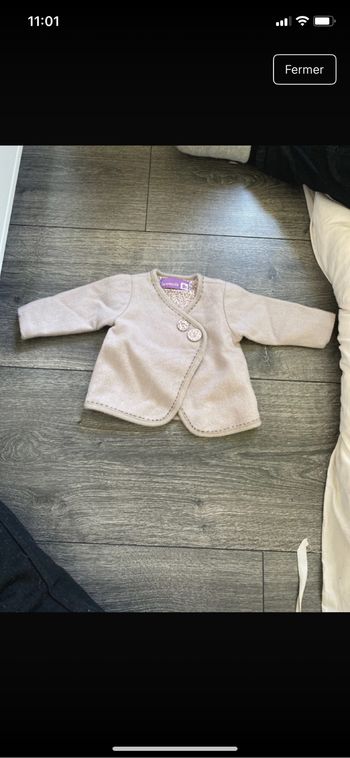 Veste fille Caramouille taille 9 mois