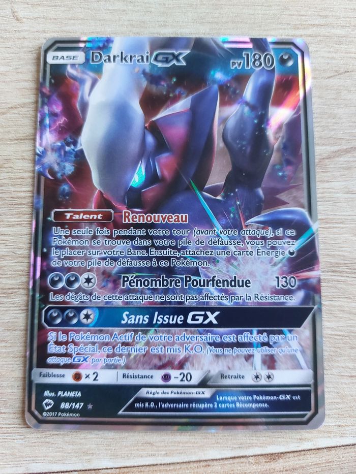 Carte pokemon Darkrai GX 88/147 Ombres ardentes