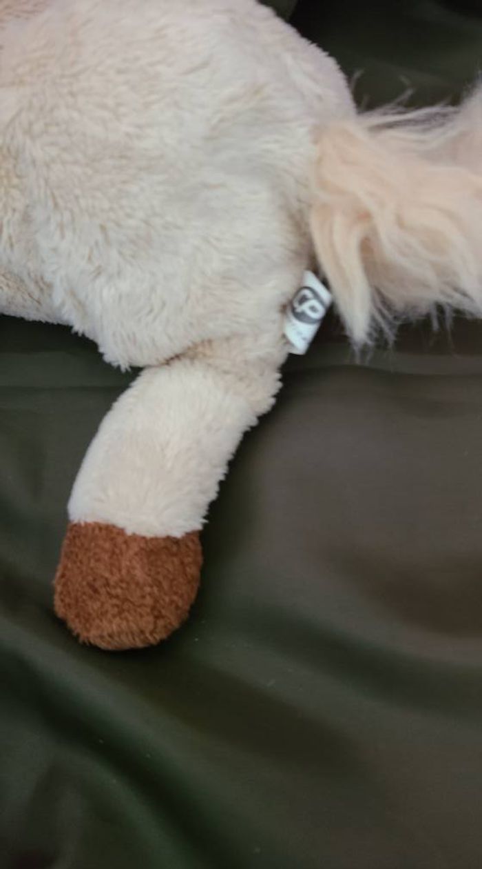 Peluche Doudou Cheval Poney beige CP INTERNATIONAL - photo numéro 3