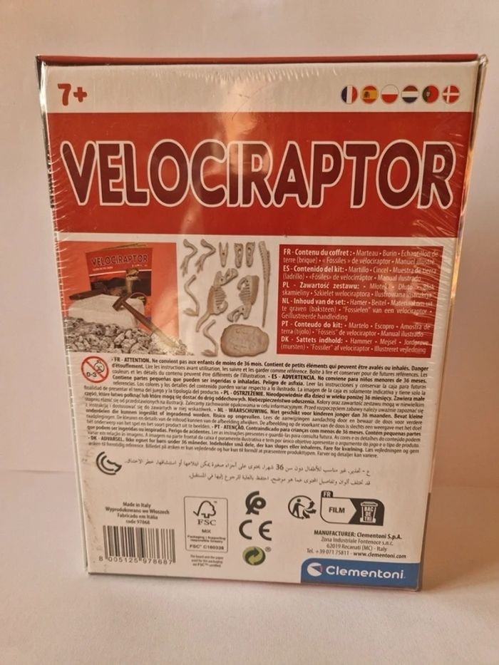 Kit scientifique Archéo Ludic Vélociraptor phosphorescent - photo numéro 3