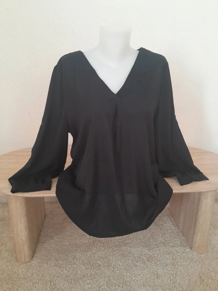Blouse manches longues retroussable 💫Dos en dentelle 💫Christy💫Taille 40 - photo numéro 2