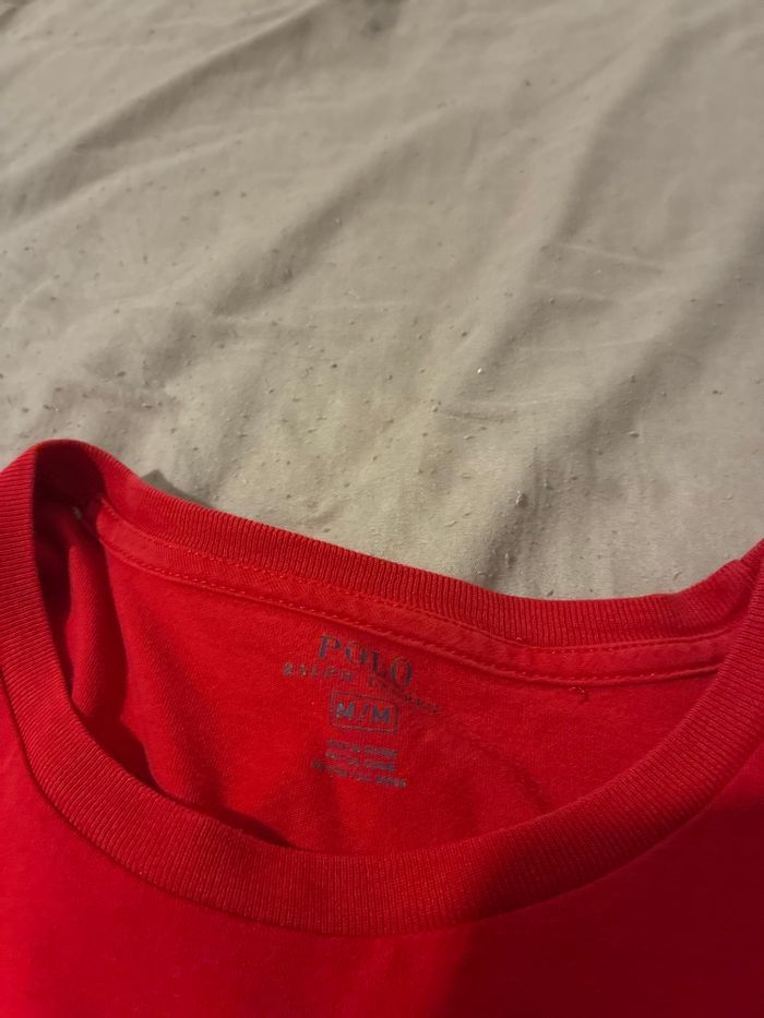 T-shirt Polo Ralph Lauren Rouge à poche - Taille M - photo numéro 3
