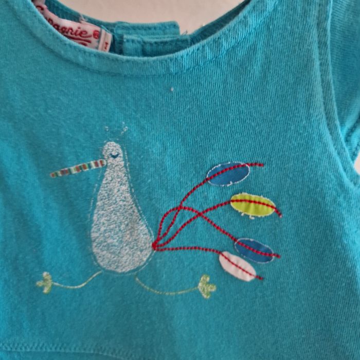 1 mois tee-shirt turquoise - photo numéro 2
