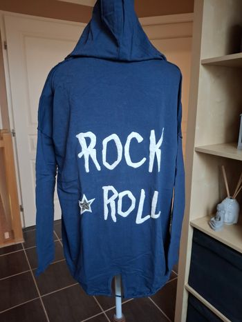 Gilet sweat capuche marine rock abd roll
