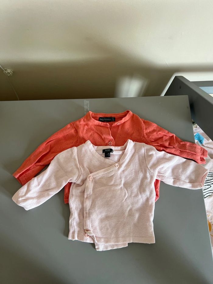 2 gilets roses